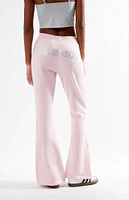 True Religion x Playboy Crystal Mid Rise Flare Sweatpants