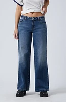 Pacsun Casey Seam Low Rise Baggy Jeans Dark Indigo