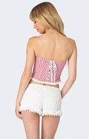 Edikted Hamilton Pinstripe Poplin Corset