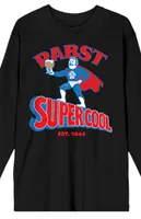 Pabst Blue Ribbon Superhero Long Sleeve T-Shirt