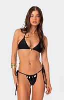 Edikted Puka Charm Triangle Bikini Top