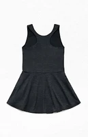 adidas Kids Melange Black Flounce Dress