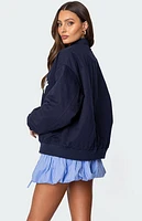 Edikted Big Apple Oversized Bomber Jacket