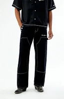 FORD Embroidered Star Double Knee Carpenter Baggy Jeans