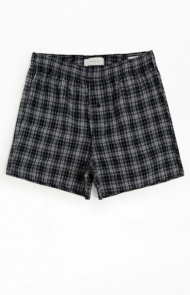 Pacsun Blue Plaid Boxer Shorts