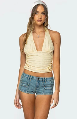 Edikted Halliday Eyelet Halter Top