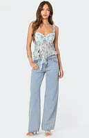 Edikted Cascade Ruffled Bra Top