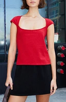 John Galt Red Ella Top