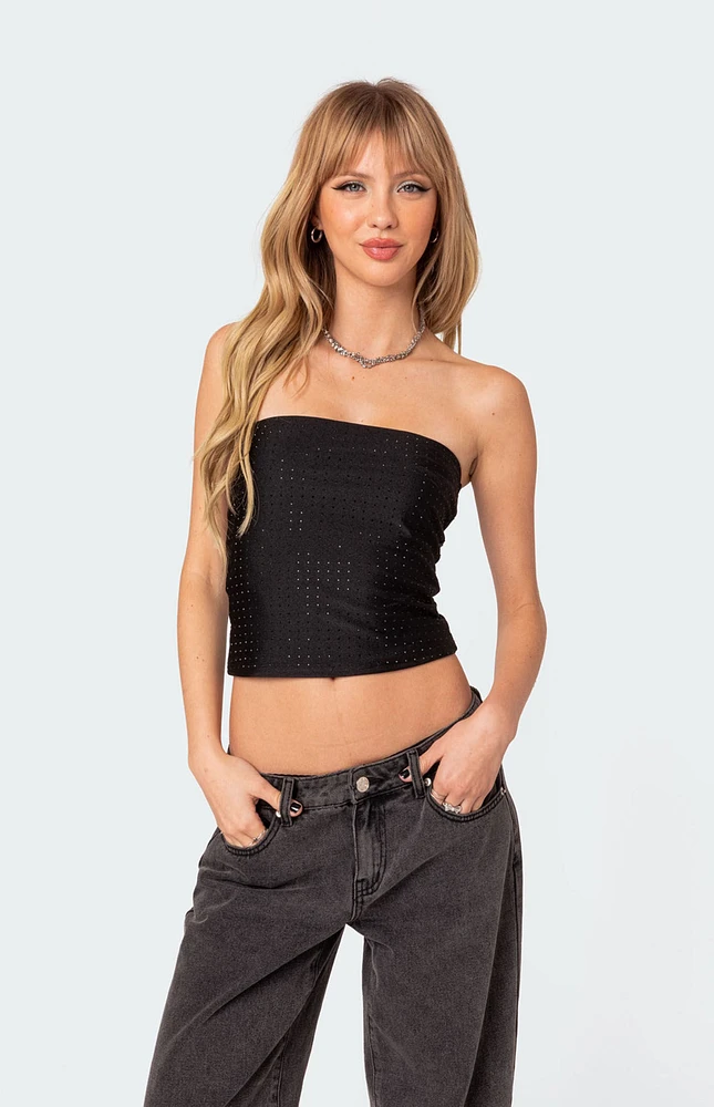 Edikted Soul Rhinestone Tube Top