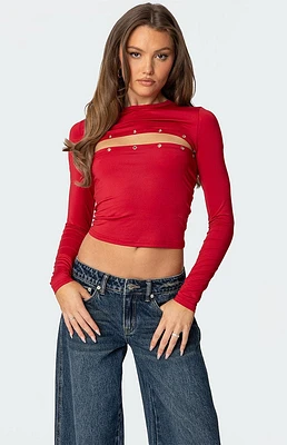 Edikted Revi Front Cut Out Grommet Top