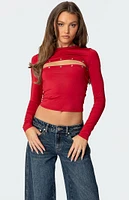 Edikted Revi Front Cut Out Grommet Top