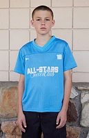 Pacsun Kids All Stars Light Blue Mesh Soccer Jersey