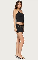 Edikted Ashlyn Ring Chain One Shoulder Top