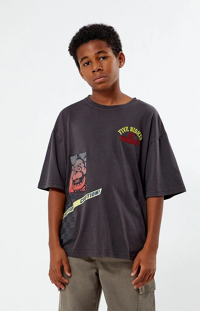 Five Nights at Freddy's Kids Caution Oversized T-Shirt