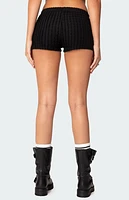 Edikted Phoebe Textured Knit Shorts
