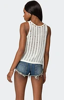 Edikted Keziah Sheer Ladder Knit Top