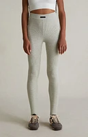 Fear of God Essentials Women's Heather Stone High Power Ribbed Knit Leggings