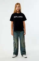 PacSun Kids Tinted Indigo Baggy Cargo Jeans