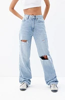 PacSun Light Indigo Ripped '90s Boyfriend Jeans