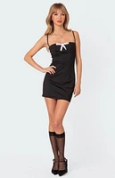 Edikted Nancy Bow Ribbon Mini Dress