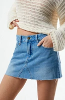Thrills Light Indigo Candy Denim Mini Skirt