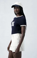 Pacsun Eco Off White High Waisted Girlfriend Cargo Shorts