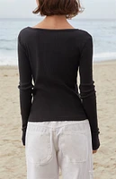 John Galt Athern Thermal Ribbed Long Sleeve Top