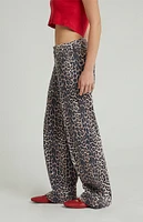 PacSun Casey Leopard Low Rise Baggy Jeans