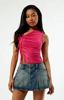 Playboy By PacSun Pleated Denim Mini Skort