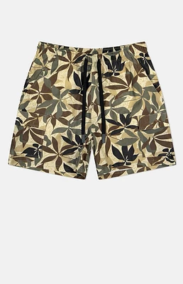 WeSC America Inc Olive Pachira Linen Utility Cargo Shorts