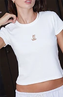 John Galt Ashlyn Deer Cropped T-Shirt