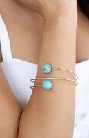 Ettika Summer Escape Turquoise Bead Wire Cuff