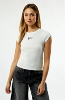 Thrills Signature Rose Embroidered T-Shirt