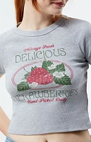 PS / LA Strawberry Ribbed Raglan T-Shirt