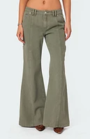 Edikted Lottie Low Rise Washed Carpenter Jeans