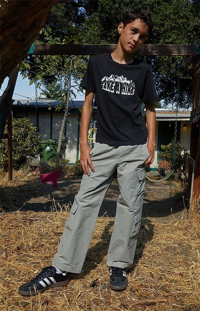 Pacsun Kids Stretch Sage E-Waist Porter Baggy Cargo Pants