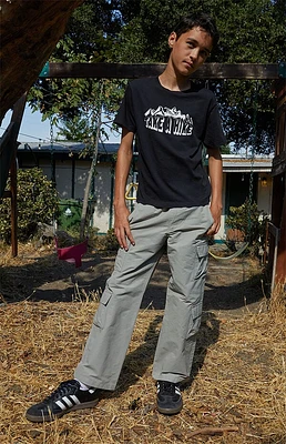 Pacsun Kids Stretch Sage E-Waist Porter Baggy Cargo Pants