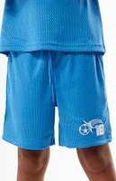 PacSun Kids All Stars Light Blue Mesh Soccer Shorts