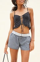 Beverly and Beck Eyelet Corset Top