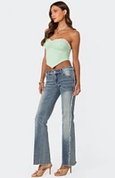 Edikted Cinched Strapless Triangle Top