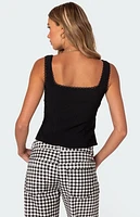 Edikted Odette Split Front Tailored Top