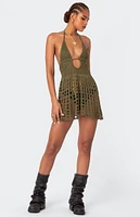 Austin Open Back Crochet Mini Dress