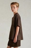 Kids Fear of God Essentials Heather Wood T-Shirt