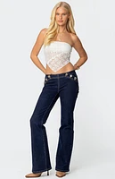 Edikted Sheer Lace Handkerchief Top