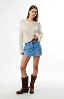 Thrills Light Indigo Candy Denim Mini Skirt