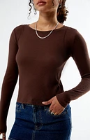 Est. PAC 1980 Ribbed Crew Neck Long Sleeve Top