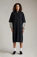 Fear of God Essentials Women's Jet Black Full Zip Polo Dress