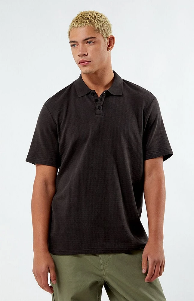 Brixton Textured Waffle Polo Shirt