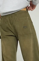 PacSun Olive Extreme Baggy Cargo Carpenter Jeans