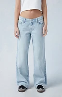 PacSun Eco Light Indigo Low Rise Wide Leg Jeans